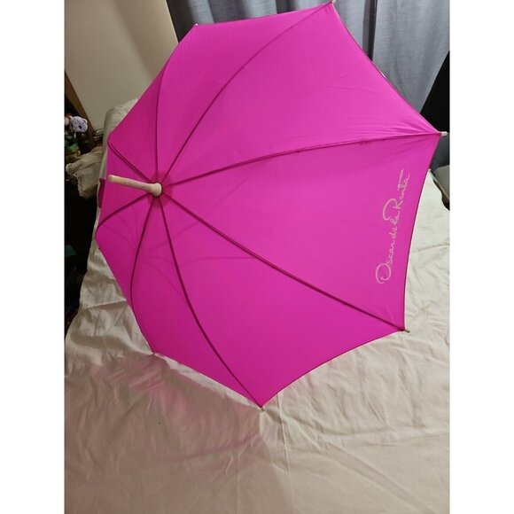 Vintage OSCAR DE LA RENTA Pink Umbrella - Picture 2 of 6